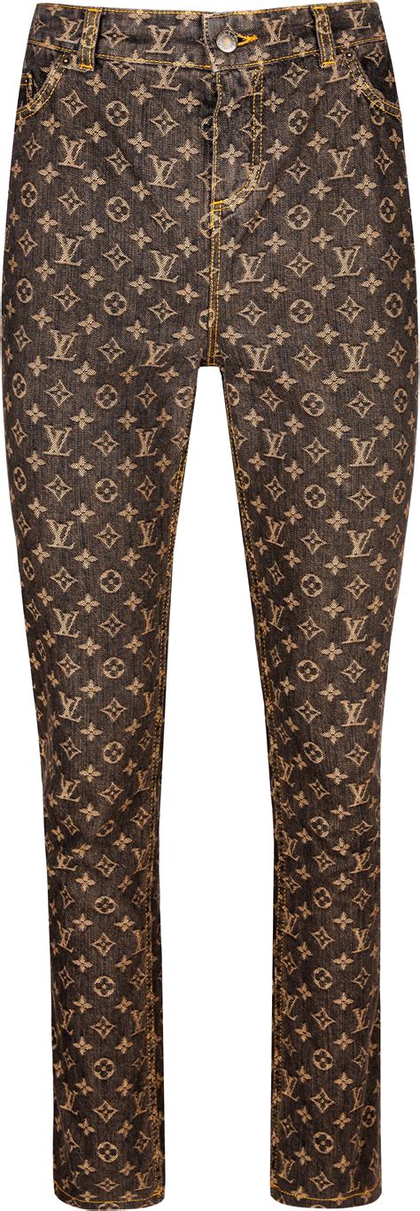 louis vuitton blue monogram denim|louis vuitton monogram pants.